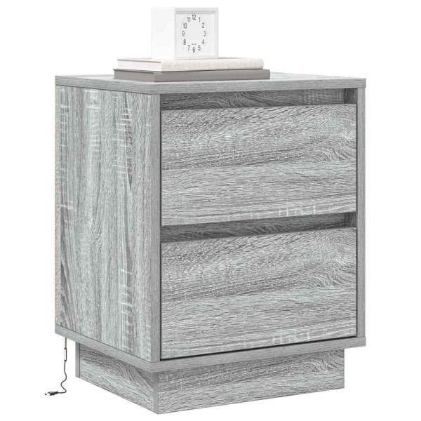 Nachttisch Grau 39 x 34,5 x 50 cm Holzwerkstoff