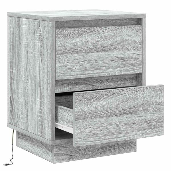 Nachttisch Grau 39 x 34,5 x 50 cm Holzwerkstoff
