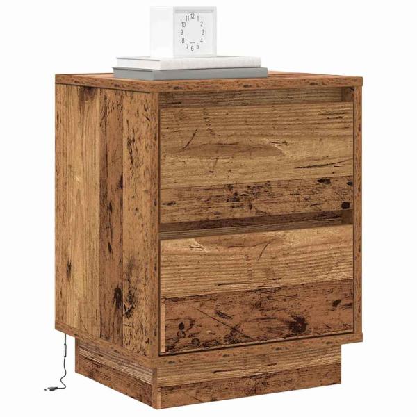 Nachttisch 2 stk. Altholz 39 x 34,5 x 50 cm Holzwerkstoff