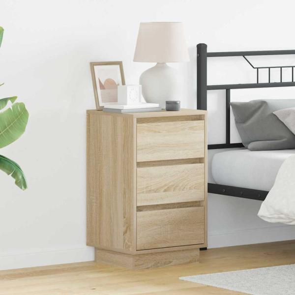 ARDEBO.de - Nachttisch Sonoma-Eiche 39 x 34,5 x 65 cm Holzwerkstoff