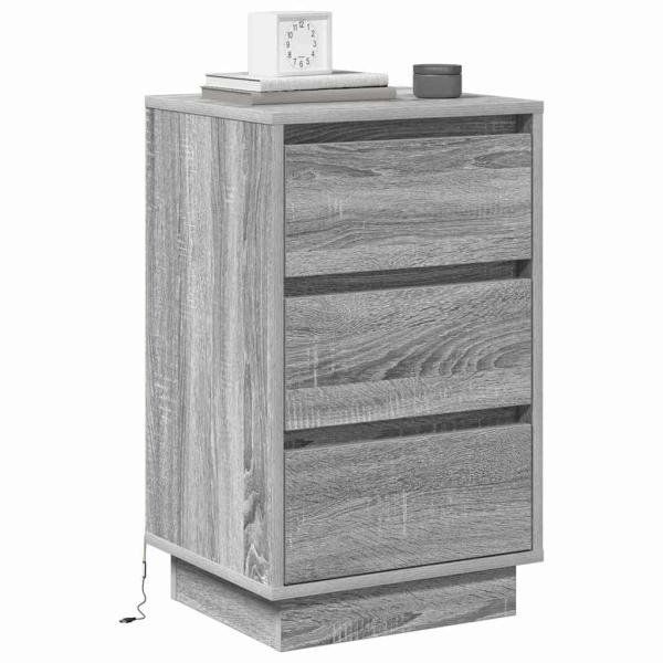 Nachttisch Grau 39 x 34,5 x 65 cm Holzwerkstoff