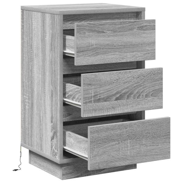 Nachttisch Grau 39 x 34,5 x 65 cm Holzwerkstoff