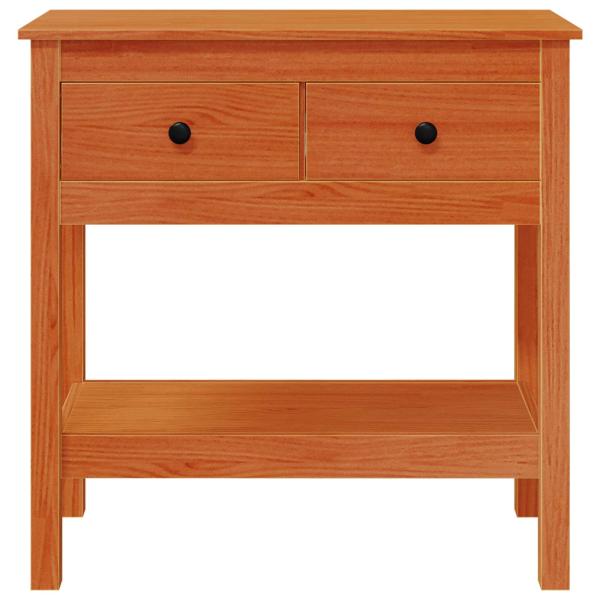 Konsolentisch Wachsbraun 75 x 35 x 75 cm Massives Kiefernholz
