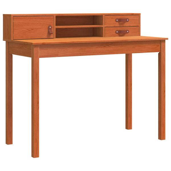 Schreibtisch Wachsbraun 110 x 50 x 93 cm Massives Kiefernholz