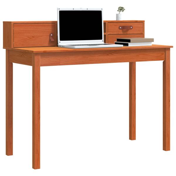 Schreibtisch Wachsbraun 110 x 50 x 93 cm Massives Kiefernholz
