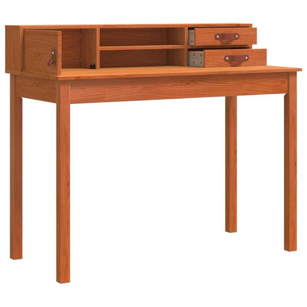 Schreibtisch Wachsbraun 110 x 50 x 93 cm Massives Kiefernholz