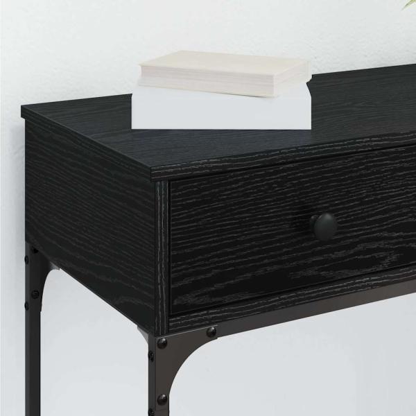 Konsolentisch Schwarz Eichen-Optik 75 x 34,5 x 75 cm
