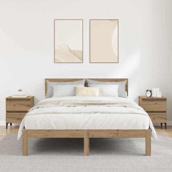 ARDEBO.de - Nachttisch 2 stk. Artisan-Eiche 40 x 35 x 50 cm Holzwerkstoff