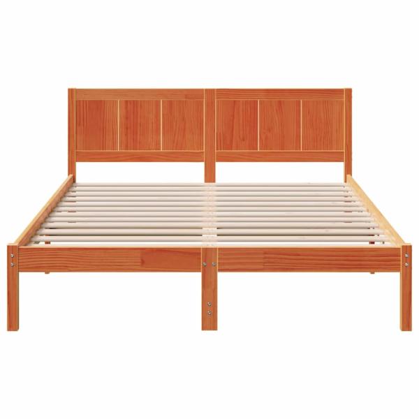 Bettgestell Braun 150 x 200 cm Massivholz Kiefer