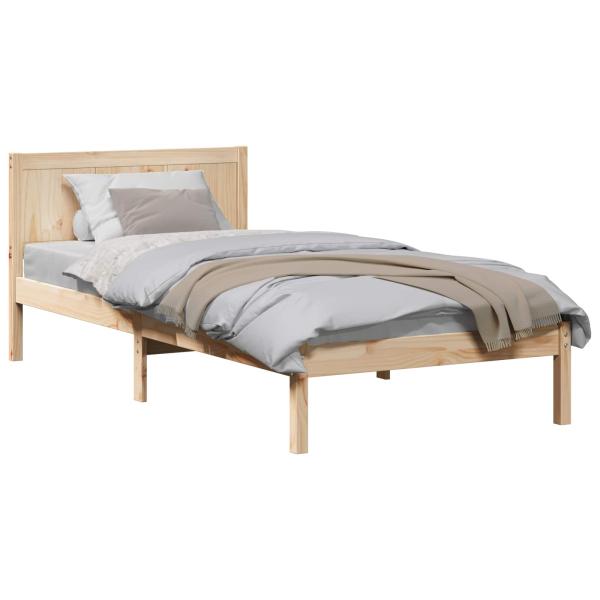 Bettgestell Braun 90 x 200 cm Massivholz Kiefer