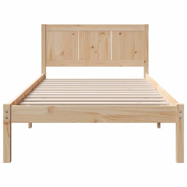 Bettgestell Braun 90 x 200 cm Massivholz Kiefer