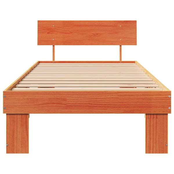 Bettrahmen Wachsbraun 90 x 200 cm Massives Kiefernholz