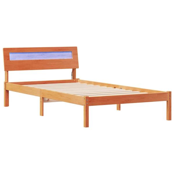 Bettrahmen Wachsbraun 90 x 190 cm Massives Kiefernholz