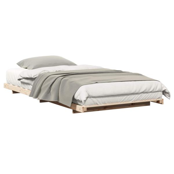 Bettrahmen Braun 75 x 190 cm Massives Kiefernholz