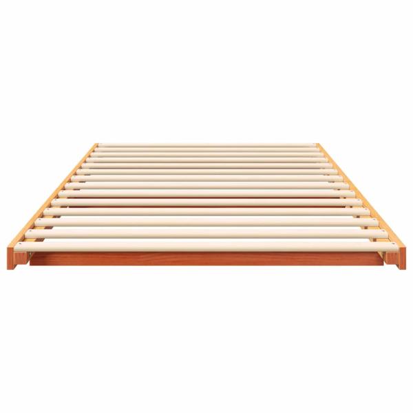 Bettrahmen Wachsbraun 100 x 210 cm Massives Kiefernholz
