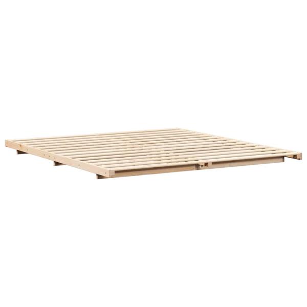 Bettrahmen Braun 200 x 210 cm Massives Kiefernholz