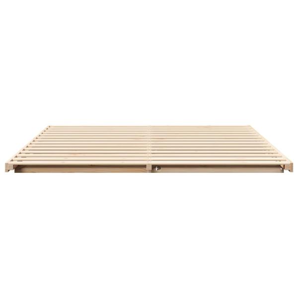 Bettrahmen Braun 200 x 210 cm Massives Kiefernholz