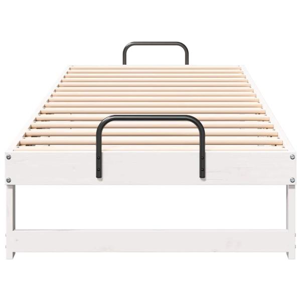 Bettrahmen Weiß 80 x 200 cm Massives Kiefernholz