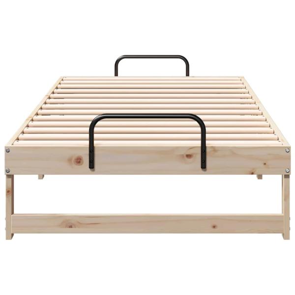 Bettrahmen Braun 75 x 190 cm Massives Kiefernholz
