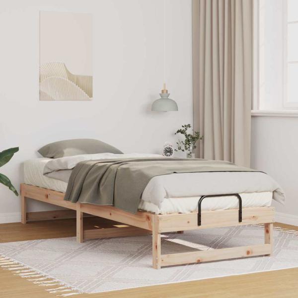 ARDEBO.de - Bettrahmen Braun 80 x 210 cm Massives Kiefernholz