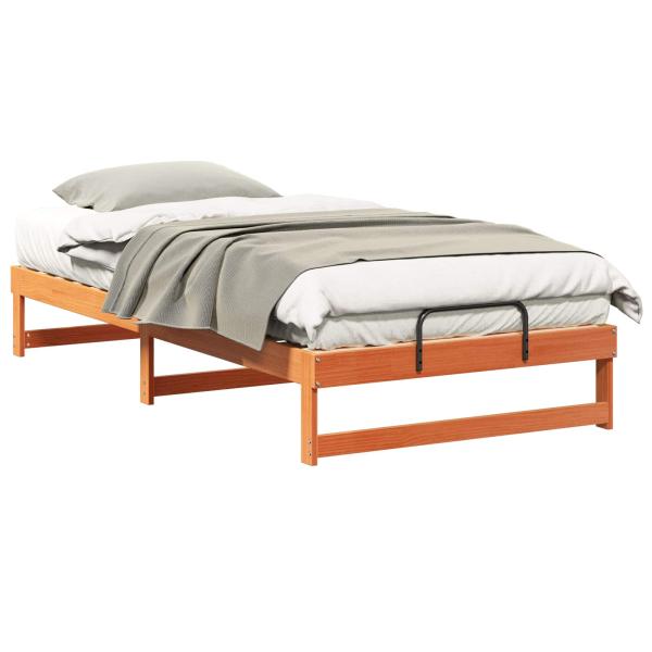 Bettrahmen Braun 100 x 210 cm Massives Kiefernholz