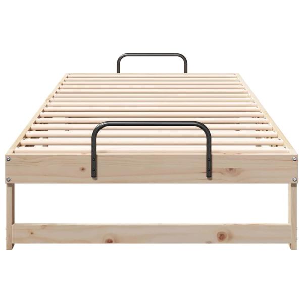 Bettrahmen Braun 100 x 220 cm Massives Kiefernholz