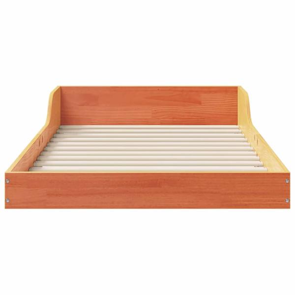 Bettrahmen Wachsbraun 90 x 210 cm Massives Kiefernholz