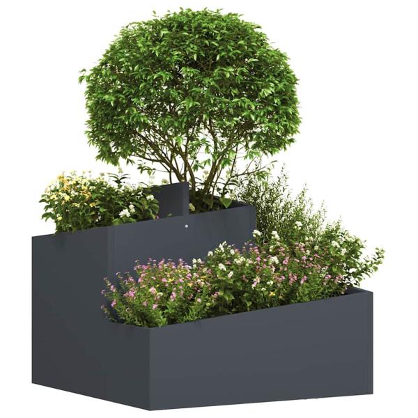 Garten-Pflanzgefäß Anthrazit 60 x 60 x 50 cm