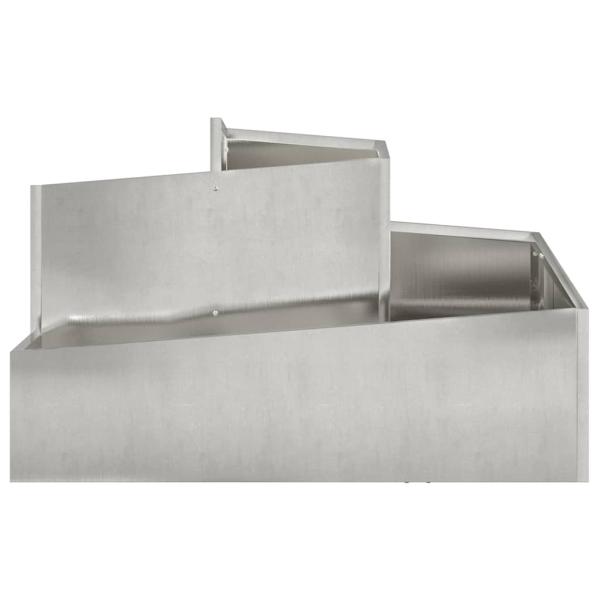 Garten-Pflanzgefäß Silber 80 x 80 x 50 cm Edelstahl