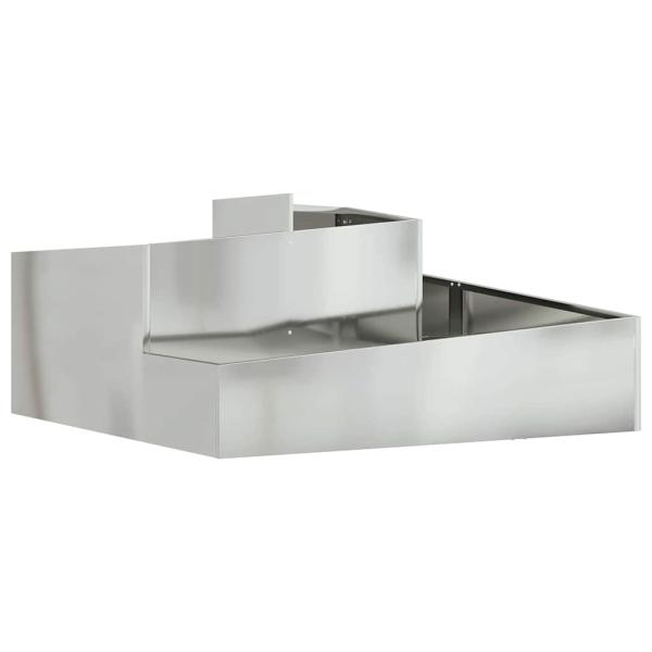 Garten-Pflanzgefäß Silber 100 x 100 x 50 cm Verzinkter Stahl