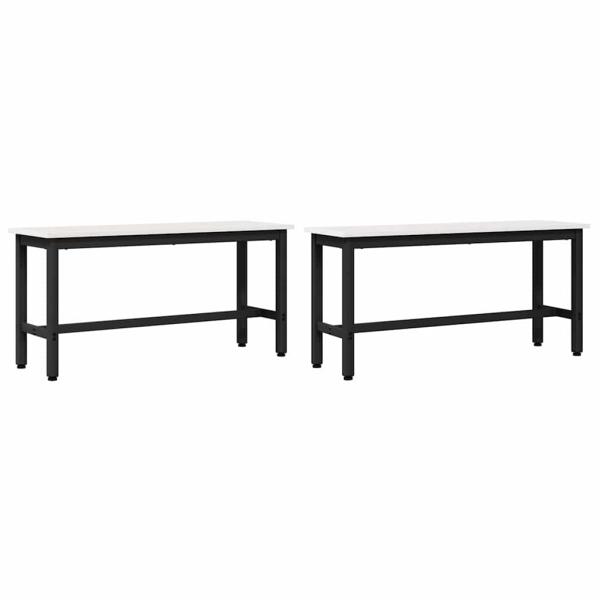 Esstischbank 100 x 32,5 x 49 cm 2 stk. Massives Kiefernholz