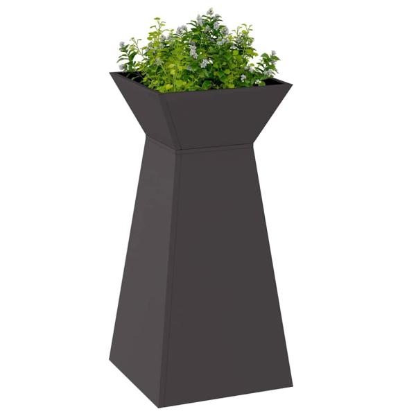 Säulen Pflanzer 2 stk. Schwarz 35 x 35 x 73 cm