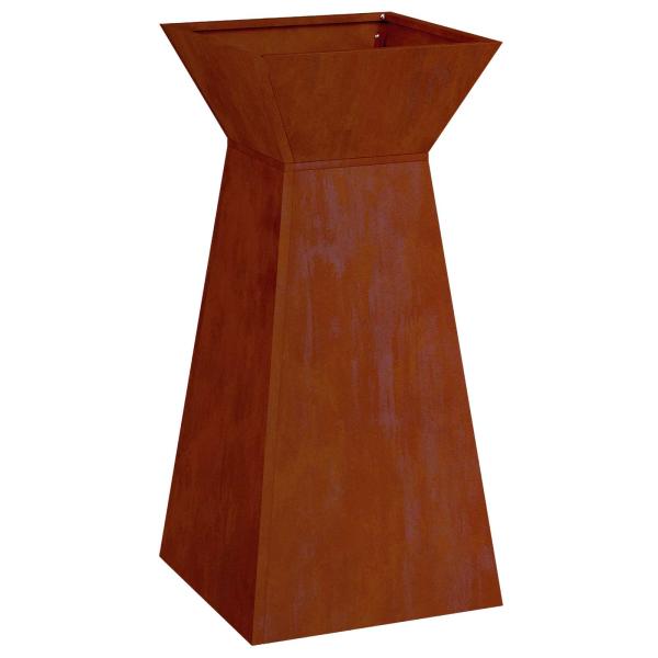 Säulen Pflanzer Rostoptik 35 x 35 x 73 cm Wetterfeststahl