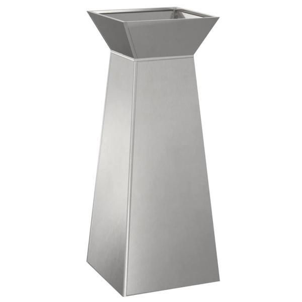 Säulen Pflanzer 2 stk. Silber 40 x 40 x 100 cm Edelstahl