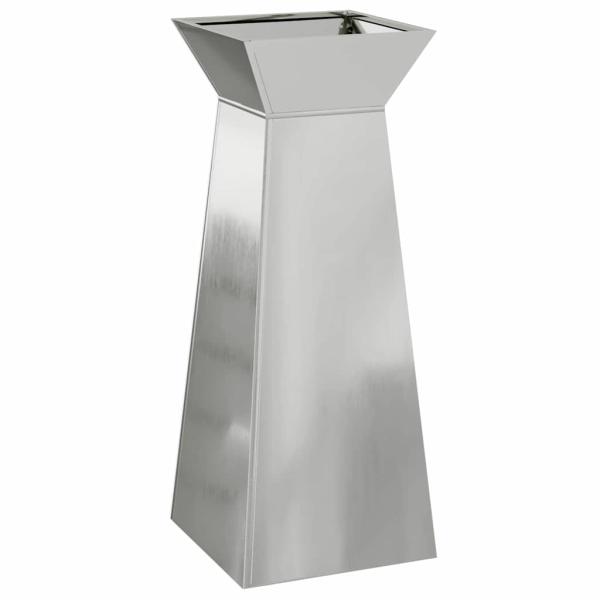 Säulen Pflanzer 2 stk. Silber 40 x 40 x 100 cm Verzinkter Stahl
