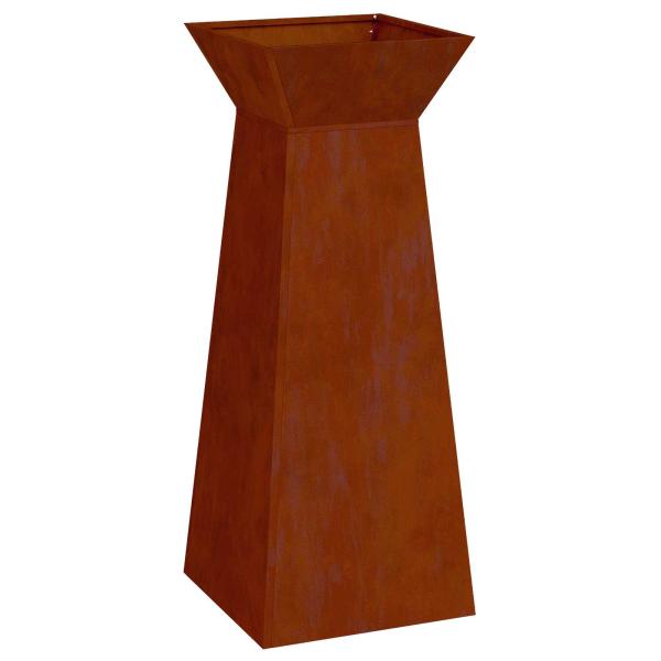 Säulen Pflanzer Rostoptik 40 x 40 x 100 cm Wetterfeststahl