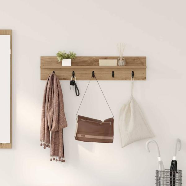 ARDEBO.de - Wandmontierter nachttisch Wandhalterung Artisan-Eiche