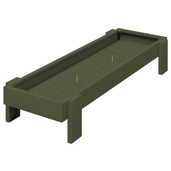 Hühnerfütterungsrinne Olive Grün 80 x 28 x 13,5 cm