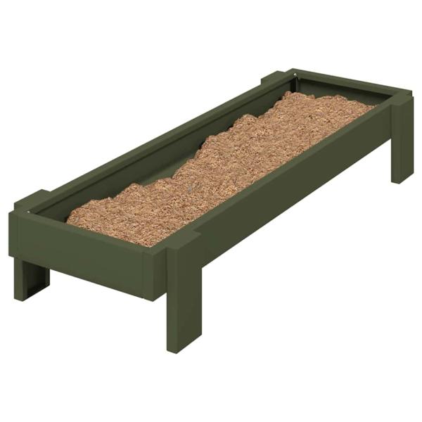 Hühnerfütterungsrinne Olive Grün 80 x 28 x 13,5 cm