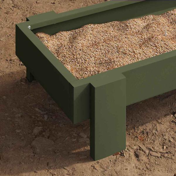 Hühnerfütterungsrinne Olive Grün 80 x 28 x 13,5 cm