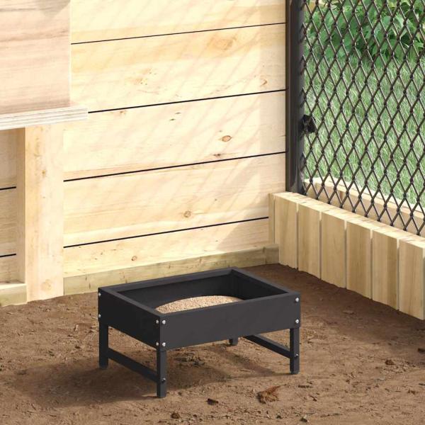 ARDEBO.de - Vogel-Feeder Schwarz 34 x 26 x 16 cm Kaltgewalzter Stahl