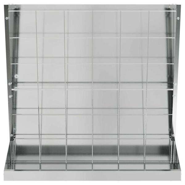 Heu Futterspender Silber 71 x 33 x 70 cm 5 kg Verzinkter Stahl