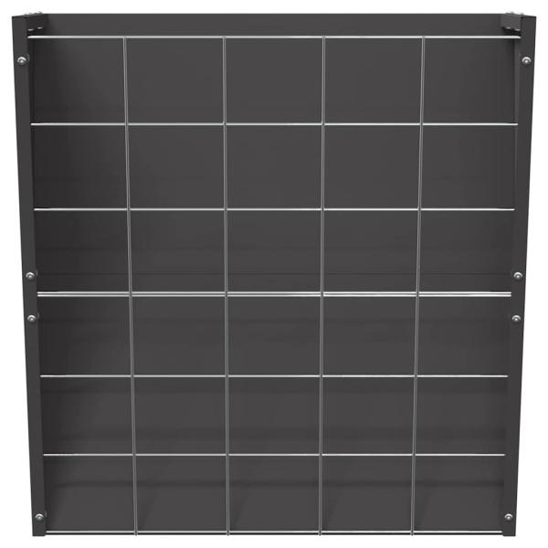 Hängender Heufutterspender Schwarz 61 x 33 x 66 cm 5 kg