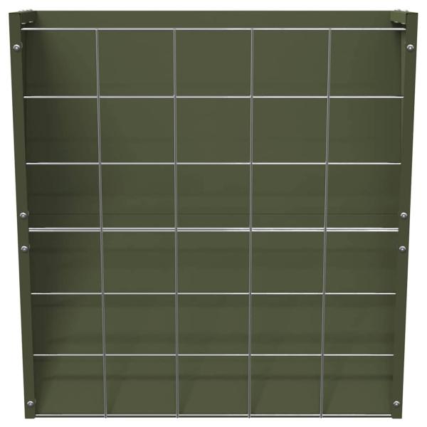 Hängender Heufutterspender Olivgrün 61 x 33 x 66 cm 5 kg