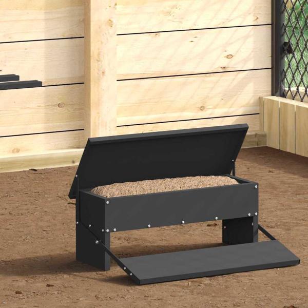 ARDEBO.de - Hühnertretfeeder Schwarz 48,5 x 39,5 x 19 cm 5 kg