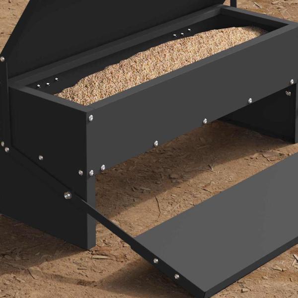 Hühnertretfeeder Schwarz 48,5 x 39,5 x 19 cm 5 kg