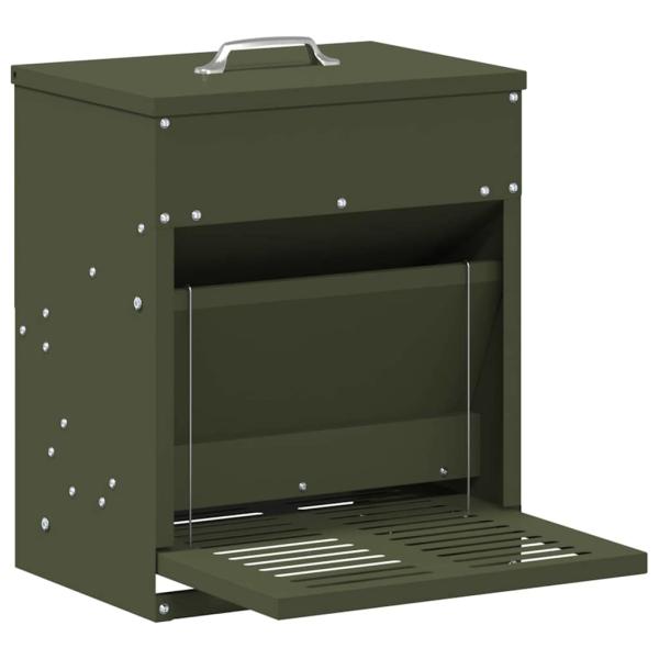 Hühnertretfeeder Olivgrün 33 x 42 x 40 cm 10 kg