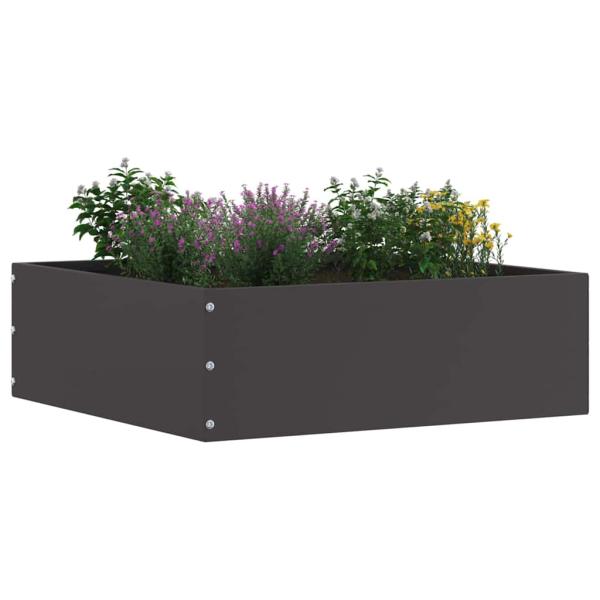 Rasenkante 40 x 40 x 13 cm Stahl Schwarz