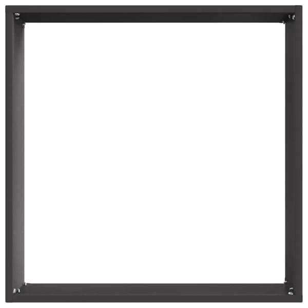 Rasenkante 40 x 40 x 13 cm Stahl Schwarz