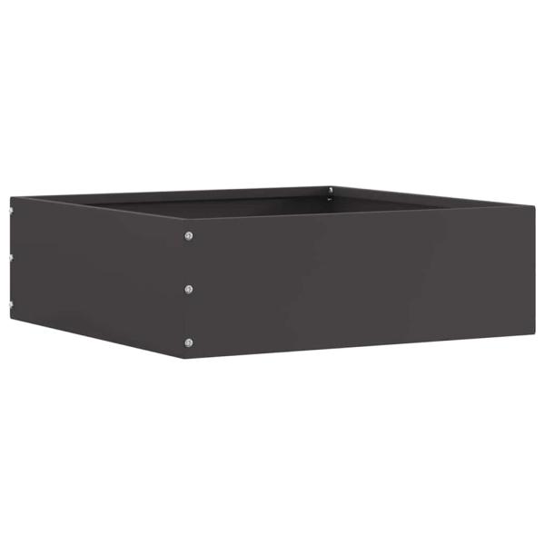 Rasenkante 6 stk. 40 x 40 x 13 cm Stahl Schwarz